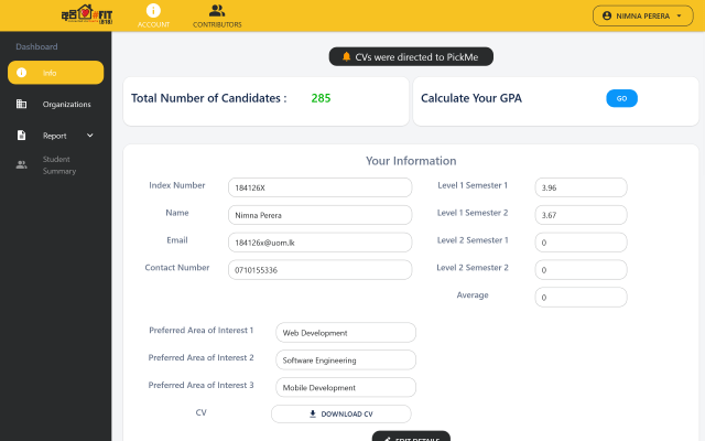 Internship Tracking System
