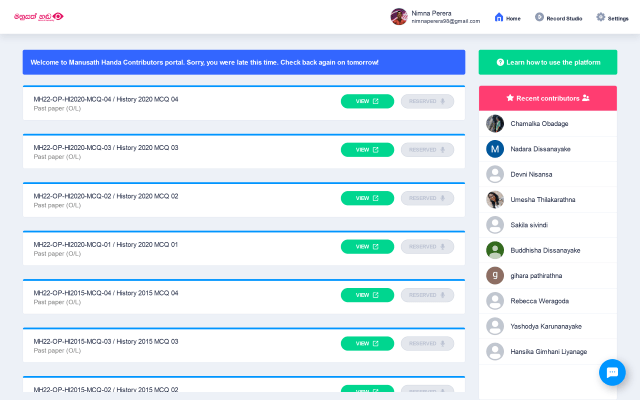 Manusath Handa - Contributors Portal